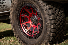 Cargar imagen en el visor de la galería, ICON Victory17x8.5 6x5.5 0mm Offset 4.75in BS Satin Black w/Red Tint Wheel