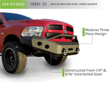 Load image into Gallery viewer, DV8 Offroad 13-15 Dodge Ram 1500 Winch Ready Front Bumper