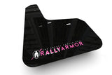Rally Armor 13-19 USDM Ford Fiesta ST Black Mud Flap BCE Pink Logo