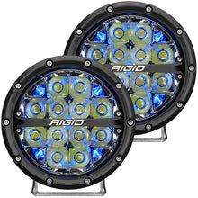 Cargar imagen en el visor de la galería, Rigid Industries 360-Series 6in LED Off-Road Drive Beam - Blue Backlight (Pair)