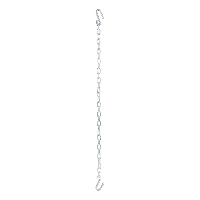 Curt 48in Safety Chain w/2 S-Hooks (5000lbs Clear Zinc Packaged)