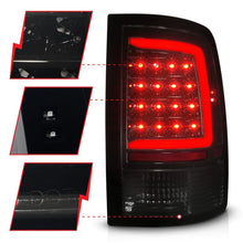 Cargar imagen en el visor de la galería, ANZO 09-18 Dodge Ram 1500 Full LED Tailights w/ Sequential Black Housing/Smoke Lens