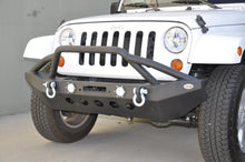 Cargar imagen en el visor de la galería, DV8 Offroad 07-18 Jeep Wrangler JK/JL FS-8 Mid Length Steel Front Bumper w/ LED Lights
