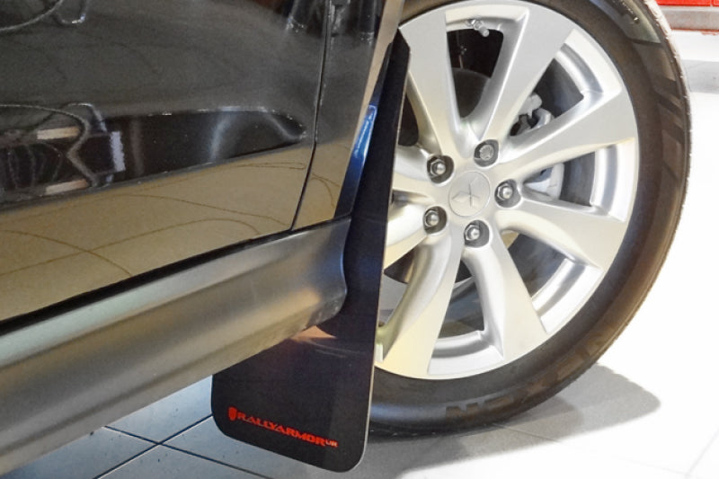 Rally Armor 10-19 Mitsubishi Outlander Sport/ASX/RVR Black UR Mud Flap w/ Red Logo