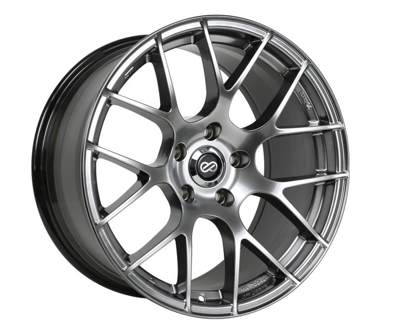 Enkei Raijin 19x8.5 38mm Offset 5x120 Bolt Pattern 72.6 Hub Bore Hyper Silver Wheel