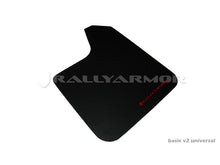 Cargar imagen en el visor de la galería, Rally Armor Universal Fit (No Hardware) Basic Black Mud Flap w/ Red Logo