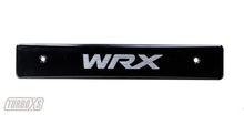 Cargar imagen en el visor de la galería, Turbo XS 08-14 Subaru WRX/STi Billet Aluminum License Plate Delete Black Machined WRX Logo