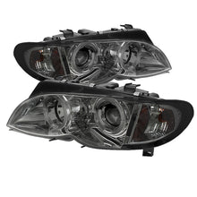 Cargar imagen en el visor de la galería, Spyder BMW E46 3-Series 02-05 4DR Projector Headlights 1PC LED Halo Smke PRO-YD-BMWE4602-4D-AM-SM