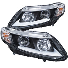 Cargar imagen en el visor de la galería, ANZO 2012-2015 Honda Civic Projector Headlights w/ U-Bar Chrome