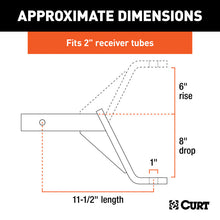 Load image into Gallery viewer, Curt Class 3 Ball Mount (2in Shank 5000lbs 8in Drop 11-1/2in Long)