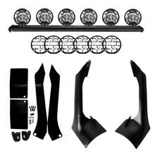 Cargar imagen en el visor de la galería, KC HiLiTES 18-21 Jeep JL/JT 50in. Overhead Xross Bar Kit w/(6) SlimLite LED Lights 300W - Black