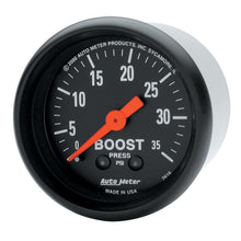 Cargar imagen en el visor de la galería, Autometer Z Series 52mm 0-35 PSI Mechanical Boost Gauge