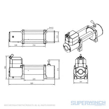 Cargar imagen en el visor de la galería, Superwinch 8500 LBS 12V DC 5/16in x 95ft Steel Rope LP8500 Winch