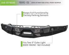 Cargar imagen en el visor de la galería, DV8 Offroad 2019+ RAM 1500 Front Winch Bumper