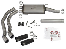 Cargar imagen en el visor de la galería, aFe Rebel Exhausts Cat-Back SS Ford F-150 04-08 V8 4.6/5.4L w/ Black Tips