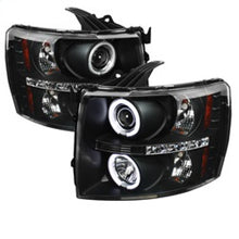 Cargar imagen en el visor de la galería, Spyder Chevy Silverado 1500 07-13 Projector Headlights CCFL Halo LED Blk PRO-YD-CS07-CCFL-BK